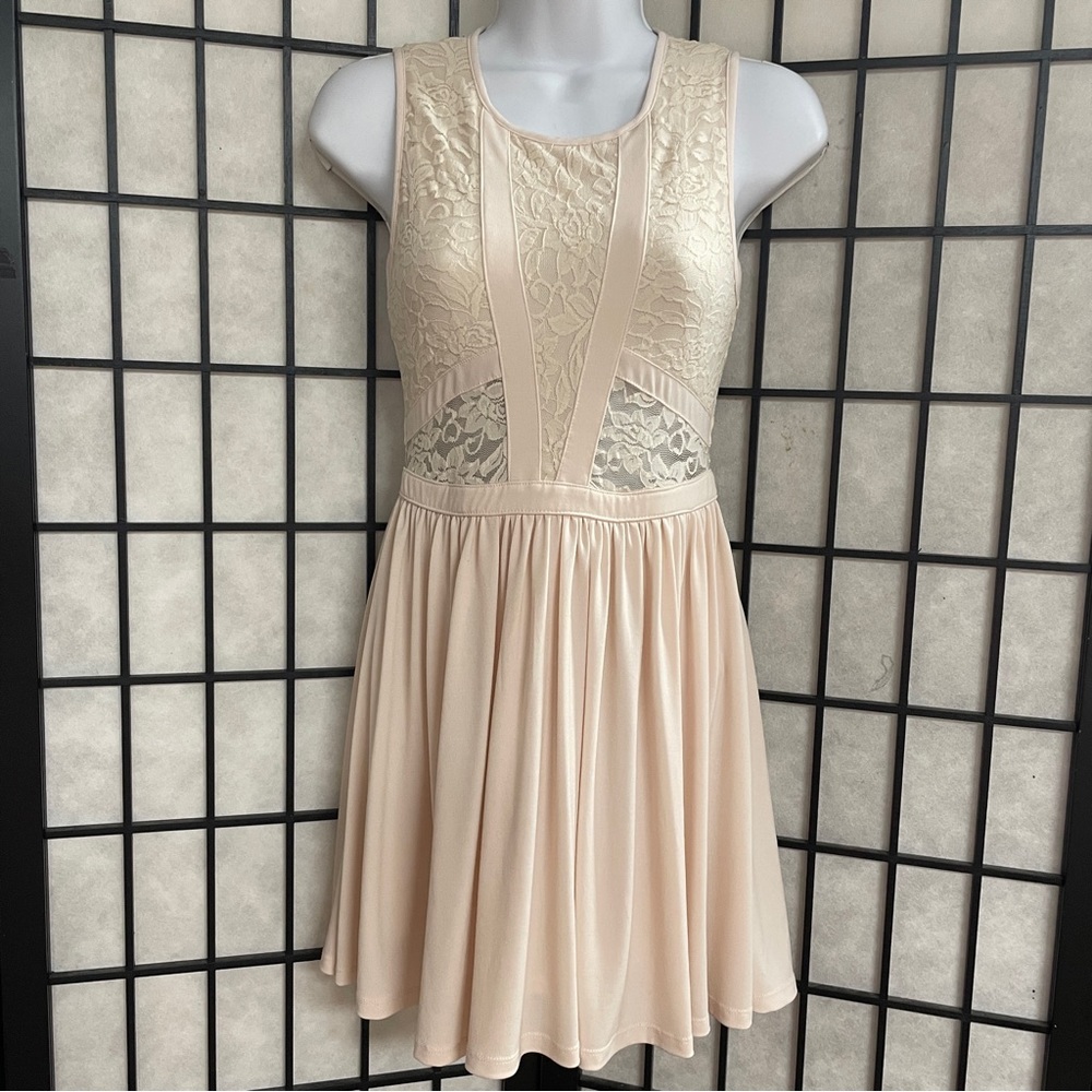 Moonbeam, ladies, light pink lace tank dress, size small